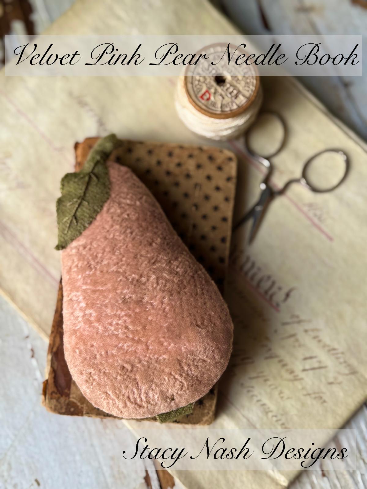 Stacy Nash Designs - Velvet Pink Pear Needle Book