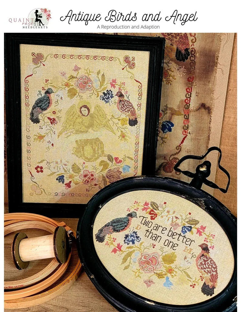 Quaint Rose Needlearts - Antique Birds and Angel