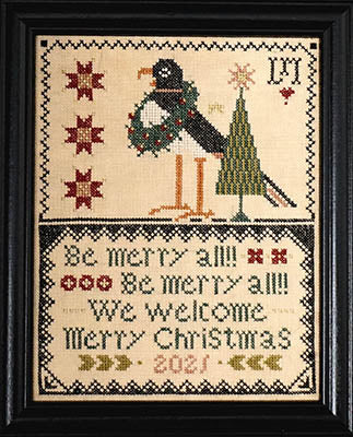 Christmas Wreaths 2023 Cross Stitch Booklet, Twin Peak Primitives