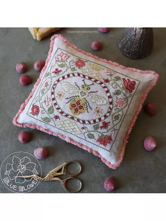 Blue Flower Stitching - Tudor Bee
