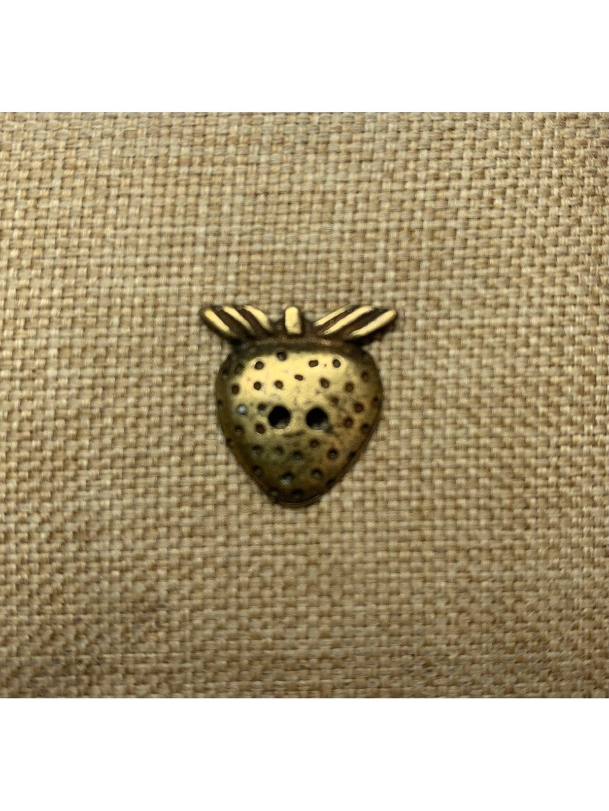 Homespun Elegance Olde Brass Buttons - Strawberry