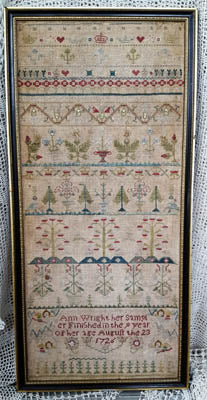 Samplers Not Forgotten - Ann Wright 1726 – thestitchersmerchant