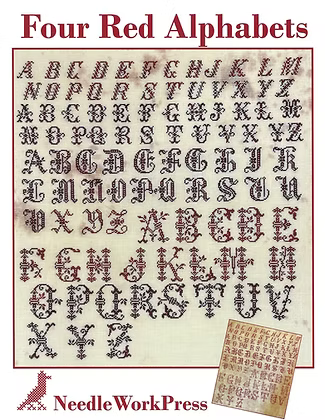 NeedleWork Press - Four Red Alphabets