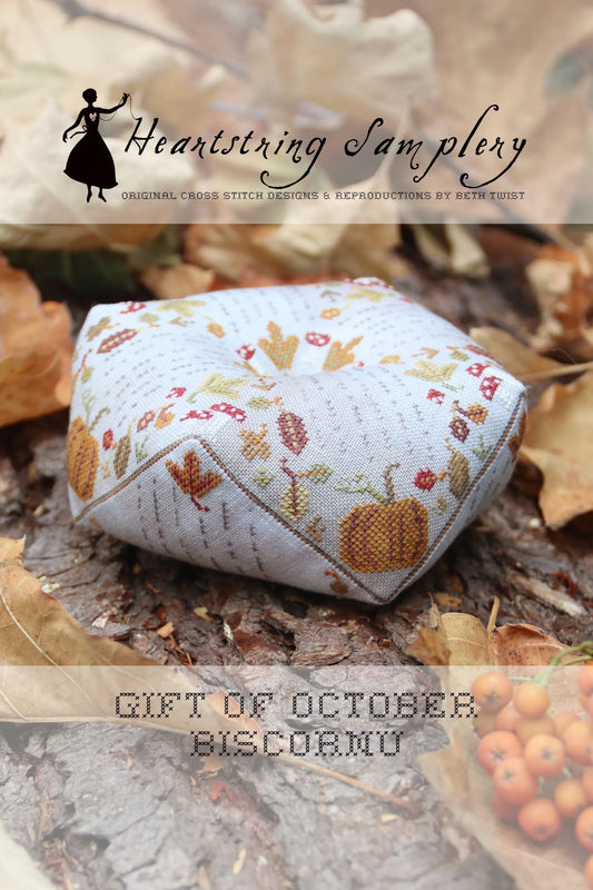 Heartstring Samplery - Gift of October Biscornu