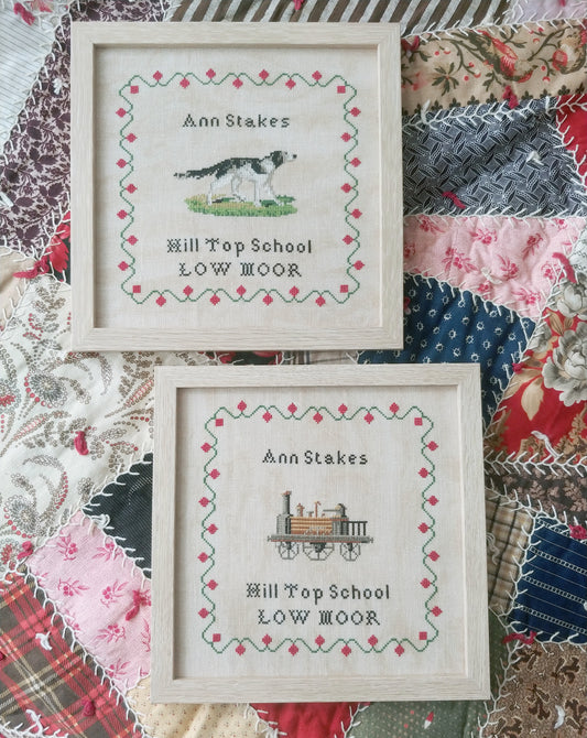 Mojo Stitches - Anne Stakes: Antique Reproduction Sampler Pair