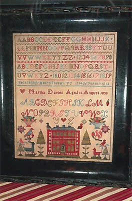 Chessie & Me - Martha Davies 1830 Sampler