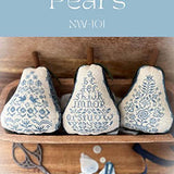 Annie Beez Folk Art - Bluework Pears