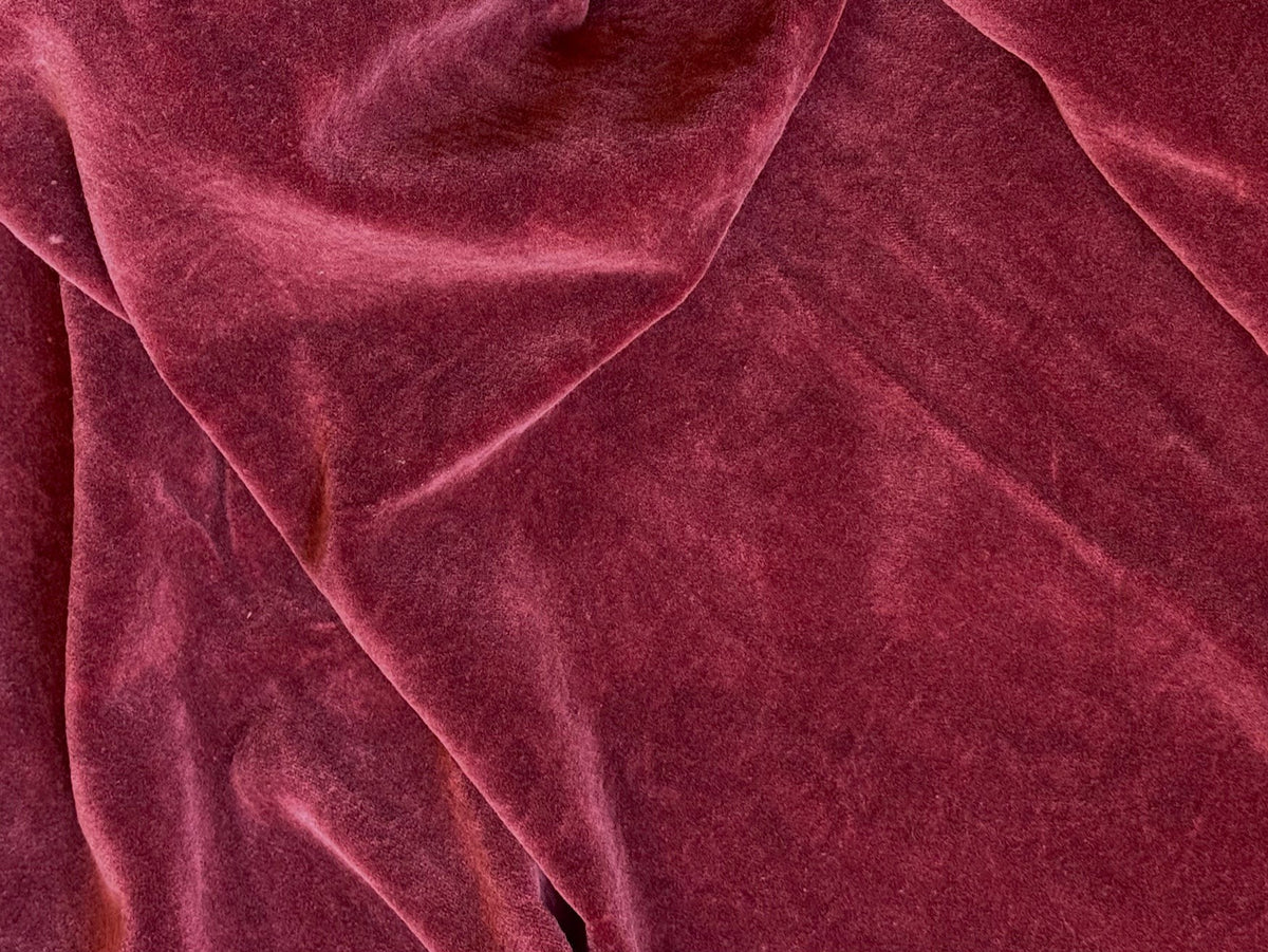 Fiddlestix Designs - Pomegranate Hand-dyed 100% Organic Cotton Velvet Fabric