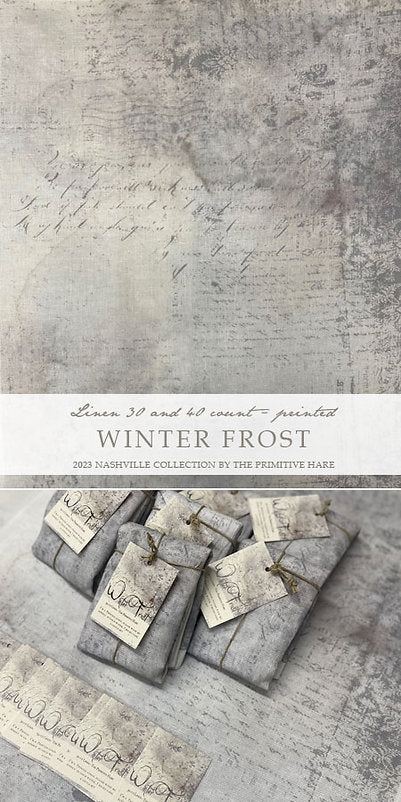 36 Count Winter Frost Printed linen by The Primitive Hare
