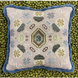 Blue Flower Stitching - Winter Acorns