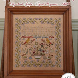 1897 Schoolhouse Samplers - Art is Long and Time is Fleeting: Elizabeth Cole Aged 10 years 1869